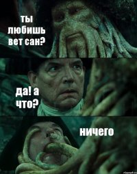 ты любишь вет сан? да! а что? ничего