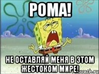 рома! не оставляй меня в этом жестоком мире!