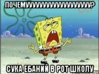 почемууууууууууууууууууу? сука ебаний в рот школу