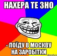 нахера те зно - поїду в москву на заробітки