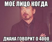 моё лицо когда диана говорит о 4000