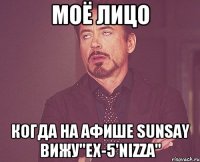 моё лицо когда на афише sunsay вижу"ex-5'nizza"