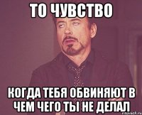 то чувство когда тебя обвиняют в чем чего ты не делал