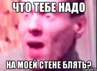 что тебе надо на моей стене блять?