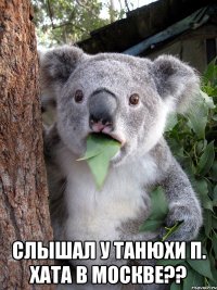  слышал у танюхи п. хата в москве??