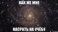 КАК ЖЕ МНЕ НАСРАТЬ НА УЧЁБУ