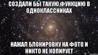 создали бы такую функцию в одноклассниках нажал блокировку на фото и никто не копирует