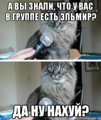 а вы знали, что у вас в группе есть эльмир? да ну нахуй?