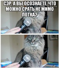 Сэр, а Вы осознаете, что можно срать не мимо лотка? 