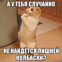 а у тебя случайно не найдётся лишней колбаски?