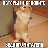 авторы не бросайте бедного читателя