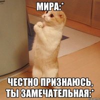 Мира:* Честно признаюсь, ты замечательная:*