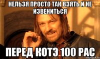 нельзя просто так взять и не извениться перед котэ 100 рас