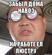 забыл дома навоз на работе ел люстру