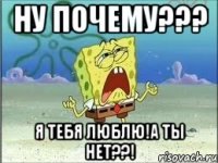 ну почему??? я тебя люблю!а ты нет??!