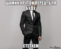 шамик крутой перец . бля буду стетхем