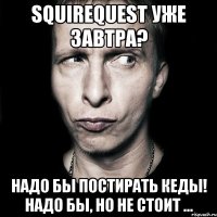 squirequest уже завтра? надо бы постирать кеды! надо бы, но не стоит ...