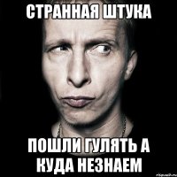 странная штука пошли гулять а куда незнаем