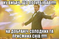 Ну Вибач , що потурбував !!!! На добраніч Солодких та приємних снів !!!!!