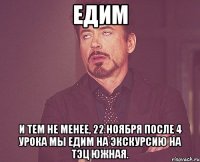 ЕДИМ И тем не менее, 22 ноября после 4 урока мы едим на экскурсию на ТЭЦ Южная.