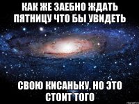 как же заебно ждать пятницу что бы увидеть свою кисаньку, но это стоит того