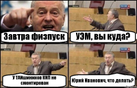 Завтра физпуск УЭМ, вы куда? У ТАИшиников КИП не смонтирован Юрий Иванович, что делать?