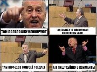 Там Лололошку блокируют Здесь тех кто блокировал Лололошку банят Там Нифедов голубей поедает А я пишу хуйню в комменты