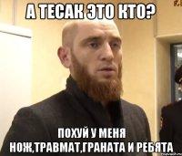 А Тесак это кто? Похуй у меня нож,травмат,граната и ребята