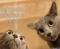 ты точно пришел в 23:30 