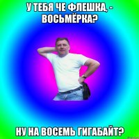 У ТЕБЯ ЧЕ ФЛЕШКА, - ВОСЬМЁРКА? НУ НА ВОСЕМЬ ГИГАБАЙТ?