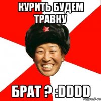 Курить будем травку брат ? :DDDD