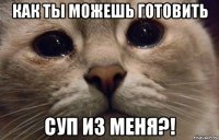 Как ты можешь готовить суп из меня?!