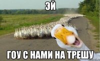 эй гоу с нами на трешу