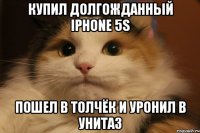 купил долгожданный iPhone 5s Пошел в толчёк и уронил в унитаз