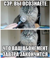 СЭР, ВЫ ОСОЗНАЕТЕ ЧТО ВАШ АБОНЕМЕНТ ЗАВТРА ЗАКОНЧИТСЯ