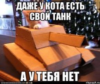 Даже у кота есть свой танк а у тебя нет