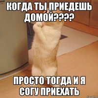 когда ты приедешь домой???? просто тогда и я согу приехать