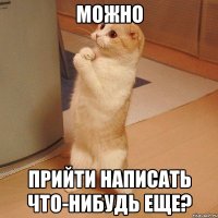 Можно Прийти написать что-нибудь еще?