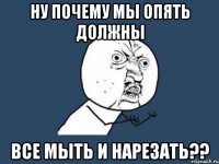 Ну почему мы опять должны Все мыть и нарезать??