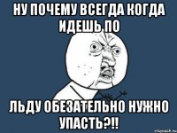 ну почему всегда когда идешь по льду обезательно нужно упасть?!!