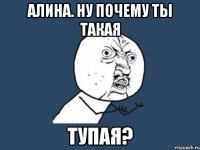 алина. ну почему ты такая тупая?