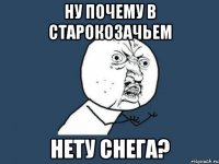 ну почему в Старокозачьем нету снега?