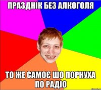 празднік без алкоголя то же самоє шо порнуха по радіо