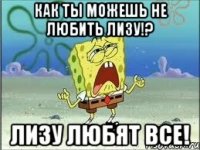 Как ты можешь не любить Лизу!? Лизу любят все!