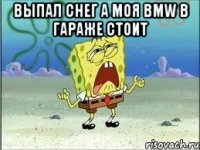 выпал снег а моя BMW в гараже стоит 