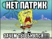 НЕТ ПАТРИК ЗАЧЕМ ТЫ ЕБНУЛСЯ!!!!