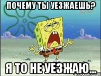 Почему ты уезжаешь? Я то не уезжаю...