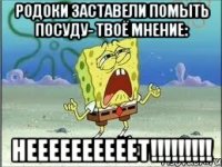 Родоки заставели помыть посуду- Твоё мнение: НЕЕЕЕЕЕЕЕЕЕТ!!!!!!!!!