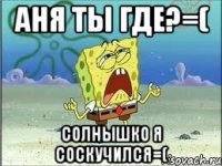 Аня ты где?=( Солнышко я соскучился=(