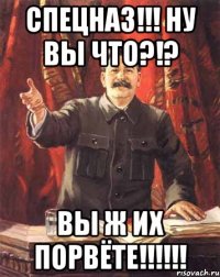 Спецназ!!! Ну вы что?!? Вы ж их порвёте!!!!!!